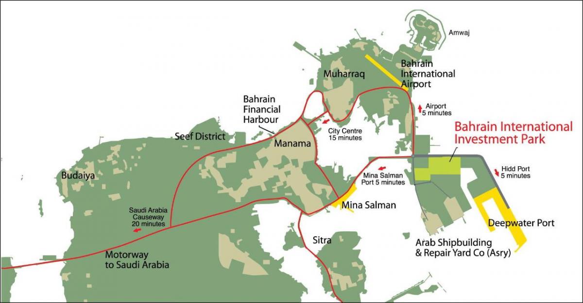 kaart van Bahrain 2030