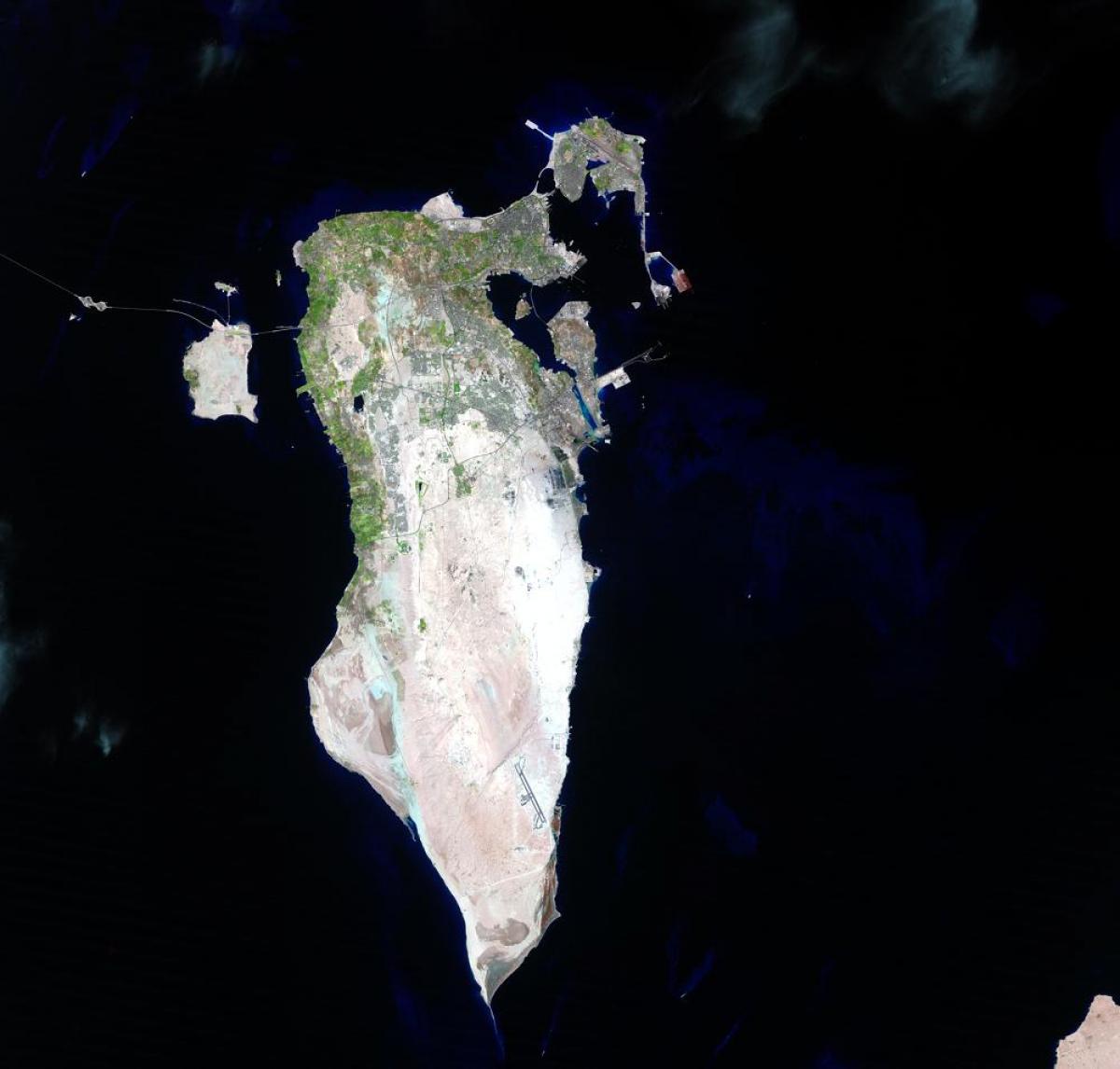 kaart van Bahrain satelliet