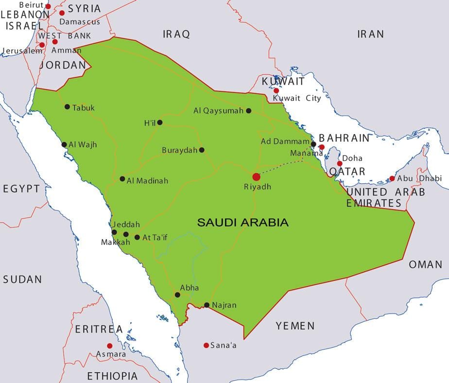 kaart van die universiteit van Bahrain