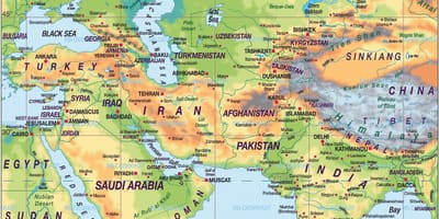 Kaart van Bahrain kaart wêreld atlas