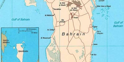 Kaart van Bahrain pad kaart locator