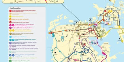 Bahrain bus roete kaart