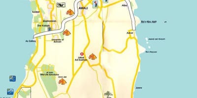 Kaart van Bahrain souk