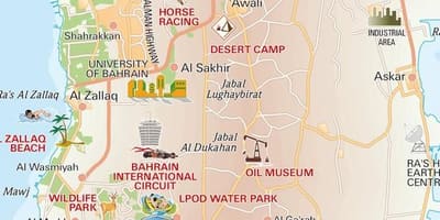Kaart van die boom van die lewe Bahrain