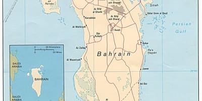 Kaart van die uitstalling pad Bahrain